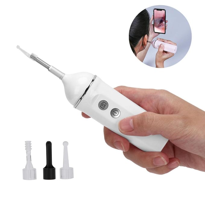 5,5 mm Draadloze Wifi Oorinspectie Endoscoop Camera Handheld Otoscoop met LED-licht (Wit) white