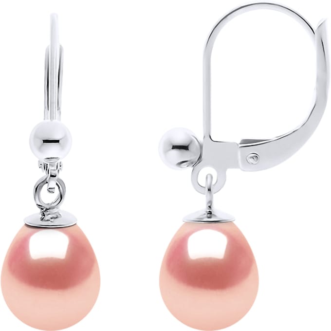 Oorbellen Dangle zoetwater parels White Peren 7-8 mm 925
