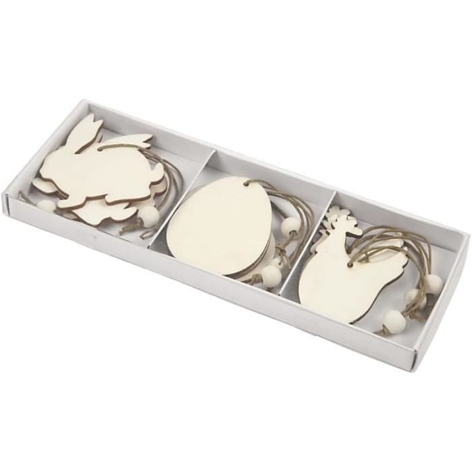 Creativ Company Wooden Easter decorations 9pcs.