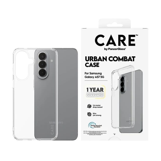 CARE by PanzerGlass Urban Combat Case voor de Samsung Galaxy A57 (5G) - Transparant