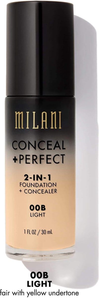 Milani - Conceal + Perfect - 2 in1 - Foundation & Concealer - 00B - Light - 30 ml