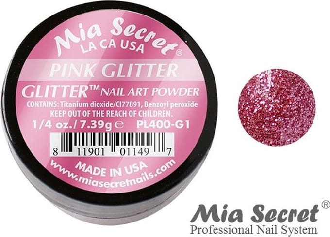Glitter Acrylpoeder Pink