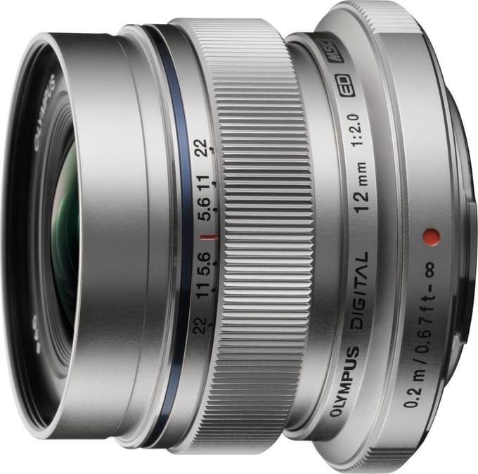 Olympus Groothoekobjectief -Olympus M.Zuiko Digital ED 12mm f/2 - Zilver