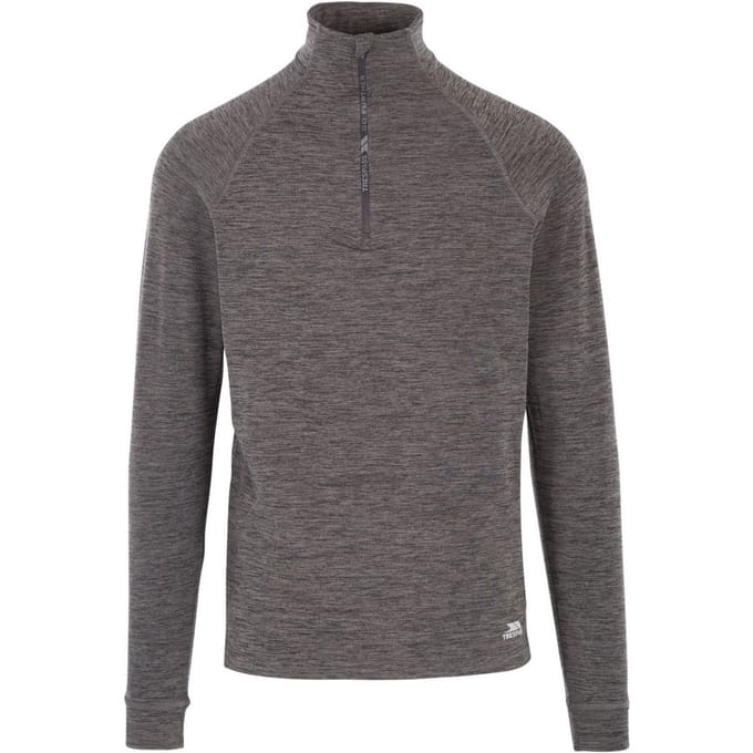 Trespass Heren Harold Half Zip Fleece Top (Zwarte mergel)