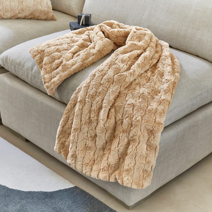 LOBERON Plaid Dorelice beige