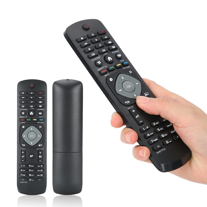 Télécommande de remplacement ABS de qualité supérieure pour téléviseur Philips YKF347-003 gray
