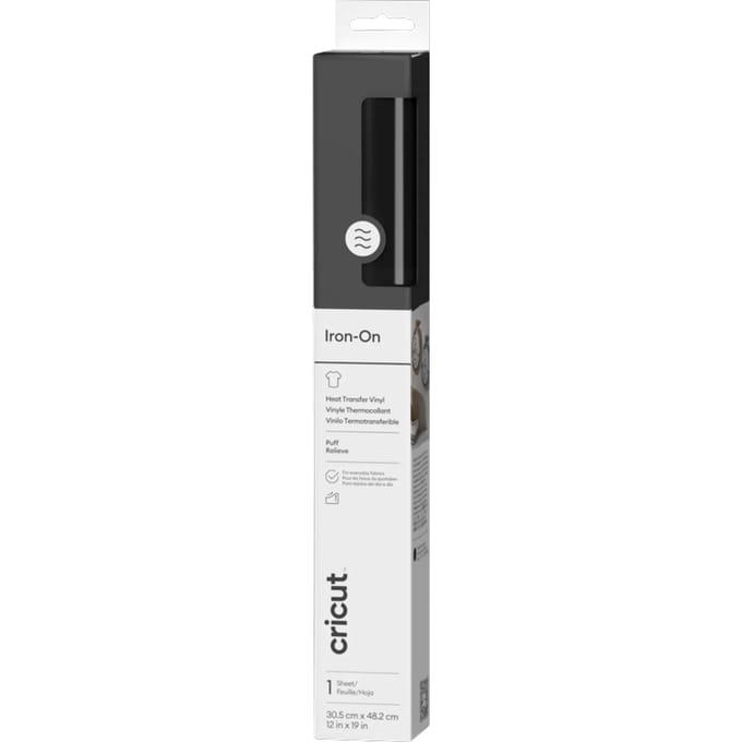 Cricut™ Puff Iron-On Zwart – 30,5 x 48,3 cm