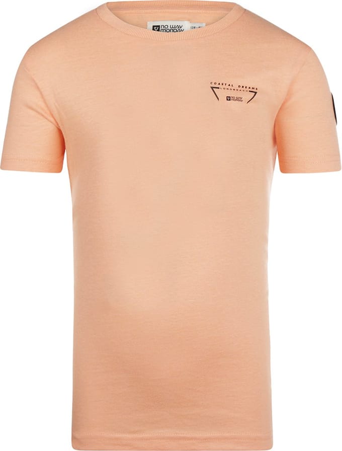 No Way Monday - Jongens Shirt - Bright Peach - Maat 98