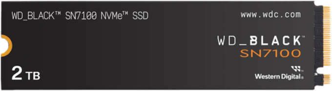 Western Digital Black SN7100 - Interne SSD - PCI Express 4.0 x4 - NVMe M.2 2280 3d v-nand (TLC) - 2 TB
