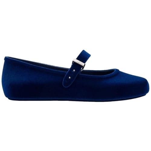 Ballerina's Melissa Soft Ballerina Velvet II - Blue Flocked
