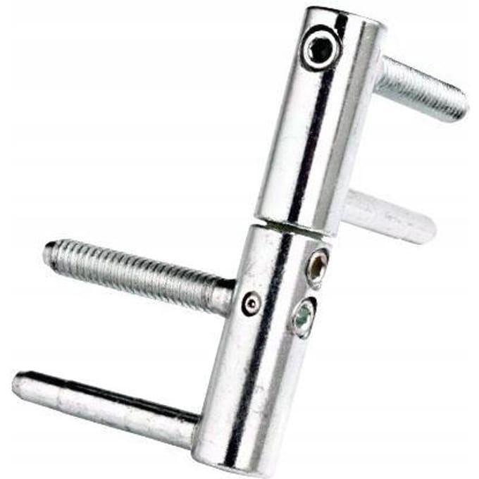 Verstelbaar scharnier 20 gaten 3D schroefbaar zilver