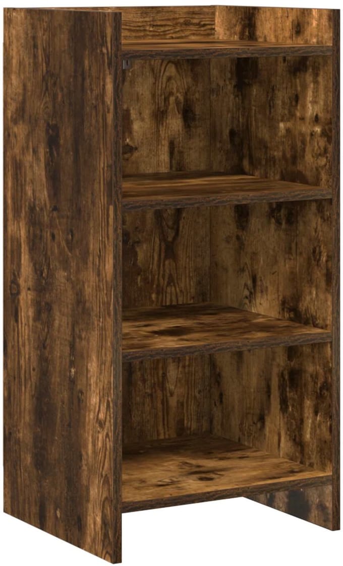 vidaXL - Dressoir - Gerookt - eiken - 40 - x - 36 - x - 80 - cm - Bewerkt - hout
