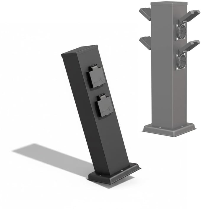 NBAP® Buitenstopcontact - Buitenstopcontacten Waterdicht - Tuincontactdoos - Zwart