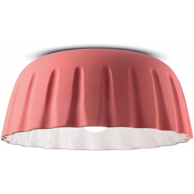Ferroluce Plafondlamp Madame Gres keramiek hoogte 17 cm, roze