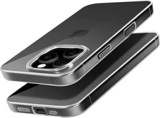 Mayaxess, Hoesje Geschikt voor Apple iPhone 16 Pro Silicone Zacht, Transparant