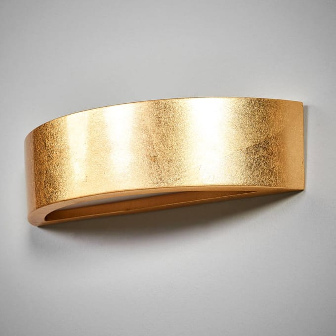 Lindby - wandlamp - 1licht - gips, metaal - H: 7.5 cm - E14 - goud