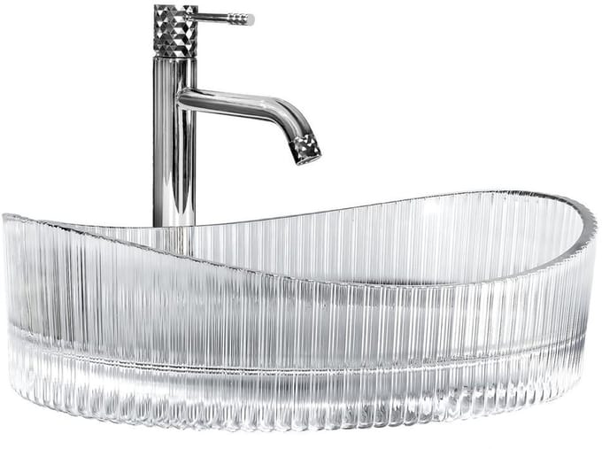 Rea Harper Opzetwastafel Transparant 50X37X14CM