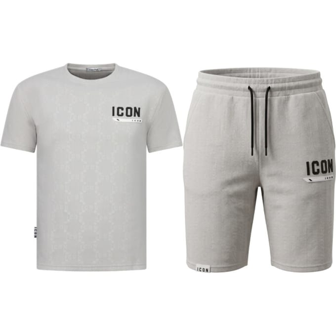 Zomerset Heren ICON - Oversized T shirt en Short Heren - Twinset - 2096 - Grijs