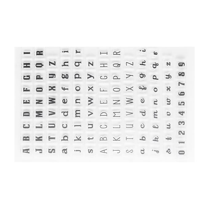 Alfabet Cijfers Transparante Siliconen Stempel Zegel voor DIY Scrapbook(Y38 Kleine letters) white