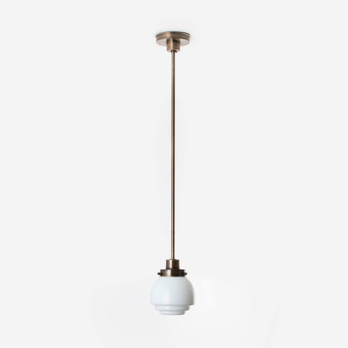 Hanglamp Gispen Vlak 20's Brons - Art Deco Trade