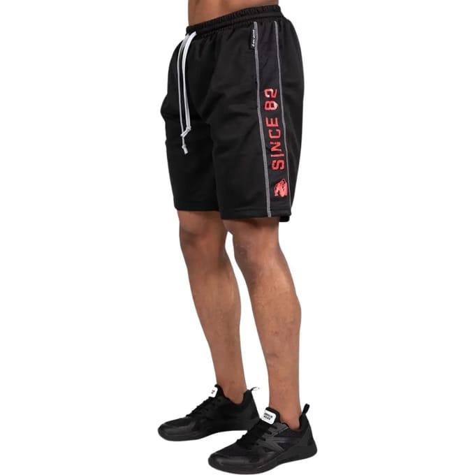 Gorilla Wear Functional Mesh Short (Zwart/Rood) - S/M