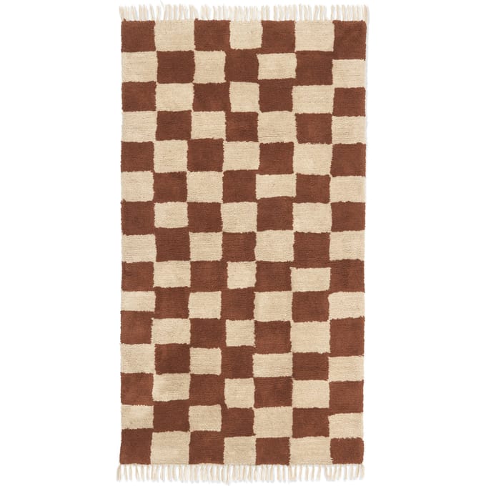 Ferm Living Mara wasbaar vloerkleed - rust/warm sand