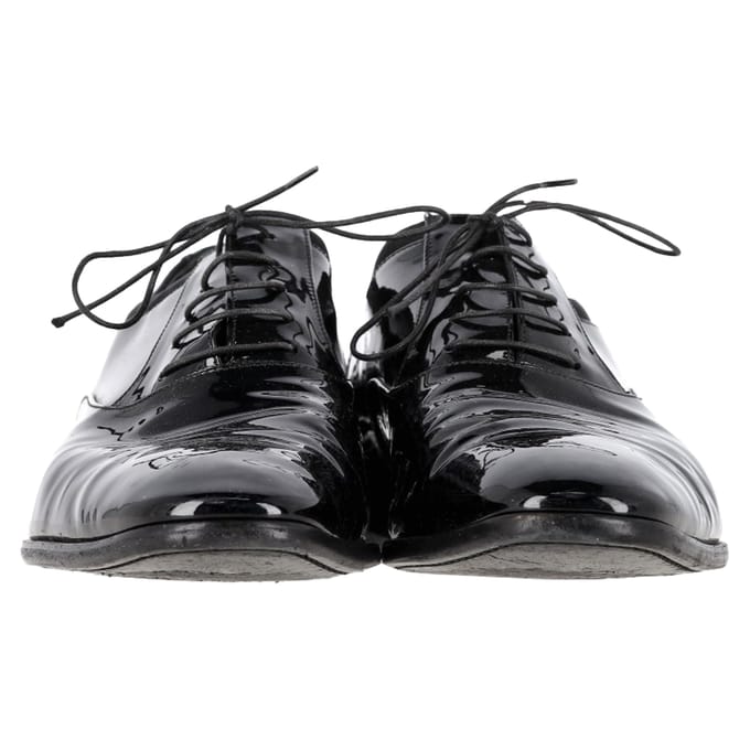 Salvatore Ferragamo Veterschoenen in Zwart Patentleer