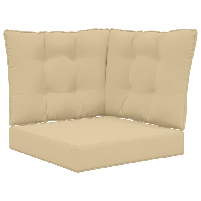vidaXL - Buitenbankkussen - Polyester - Beige - 50,5 - x - 50,5 - cm