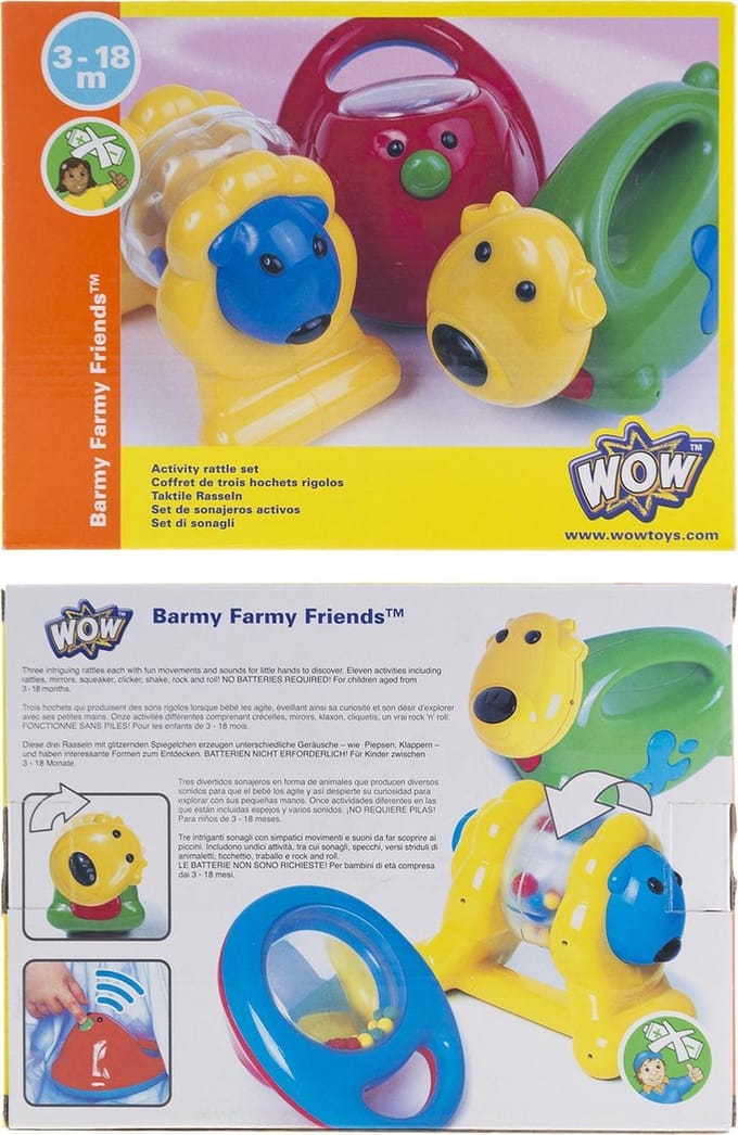 3 ratelaars - Barmy Farmy friends - Wow toys