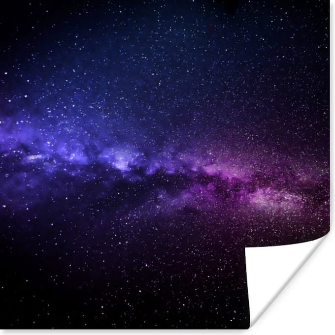 Poster Sterrenhemel - Nacht - Ruimte - 30x30 cm