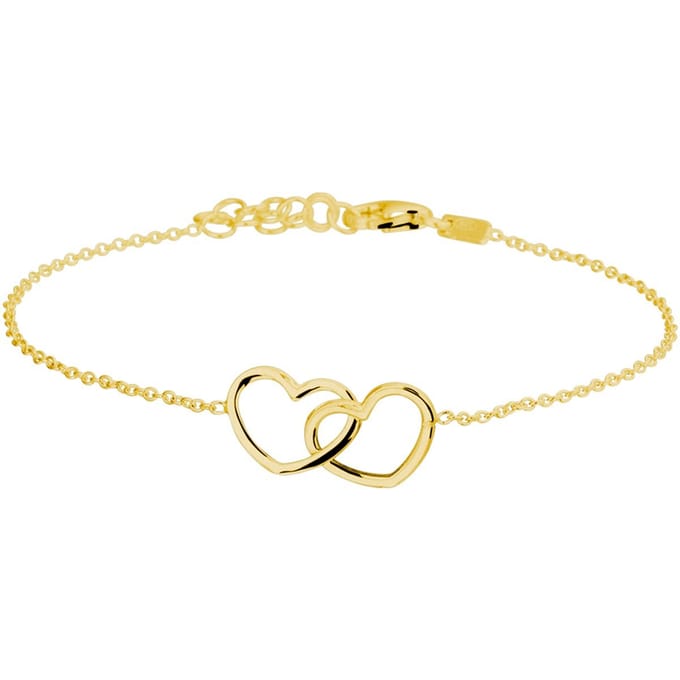 Zilver Verguld (Geel) Armband Hartjes 16 + 3 Cm 3 Micron 2103318