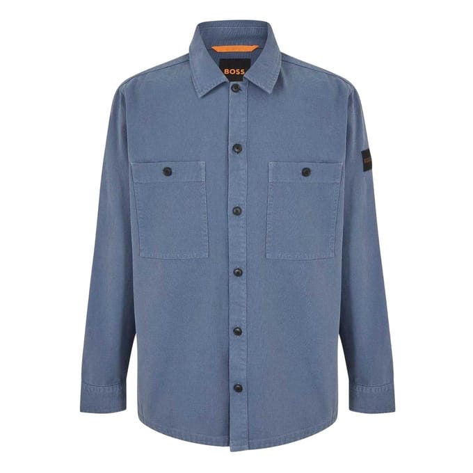 Boss Heren Locky Oversized Overshirt (Blauw)
