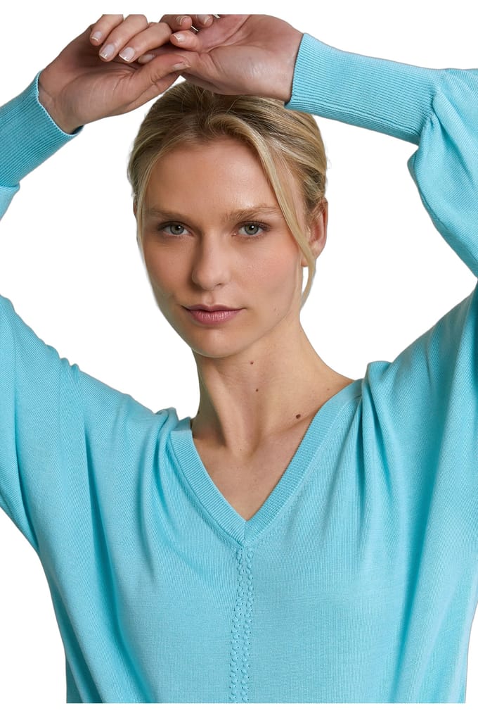 River Woods Turquoise V-neck Sweater Long Sleeves Taglia: XXL | Maglioni a maglia Outlet | Donna