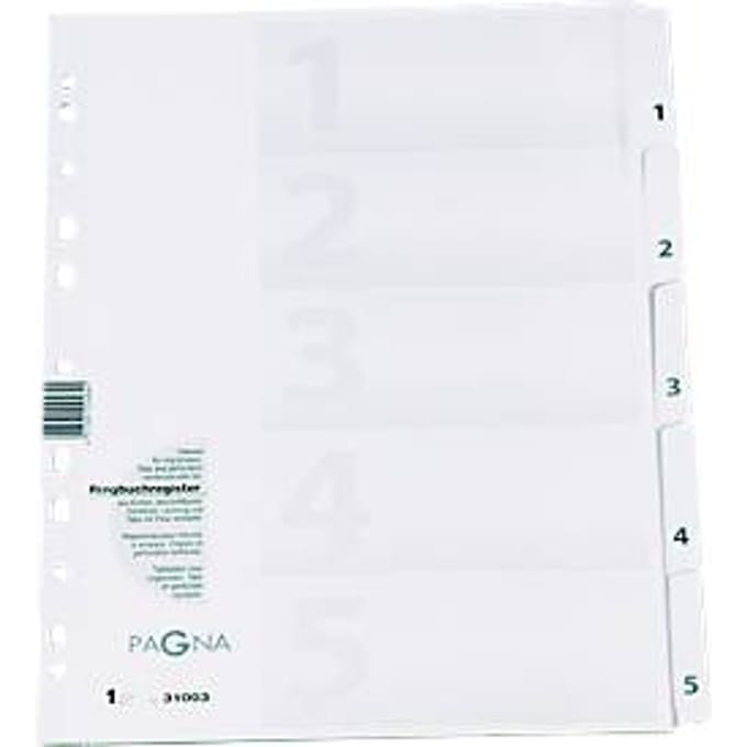 PAGNA indexbladen karton, diverse uitvoeringen, losbladig