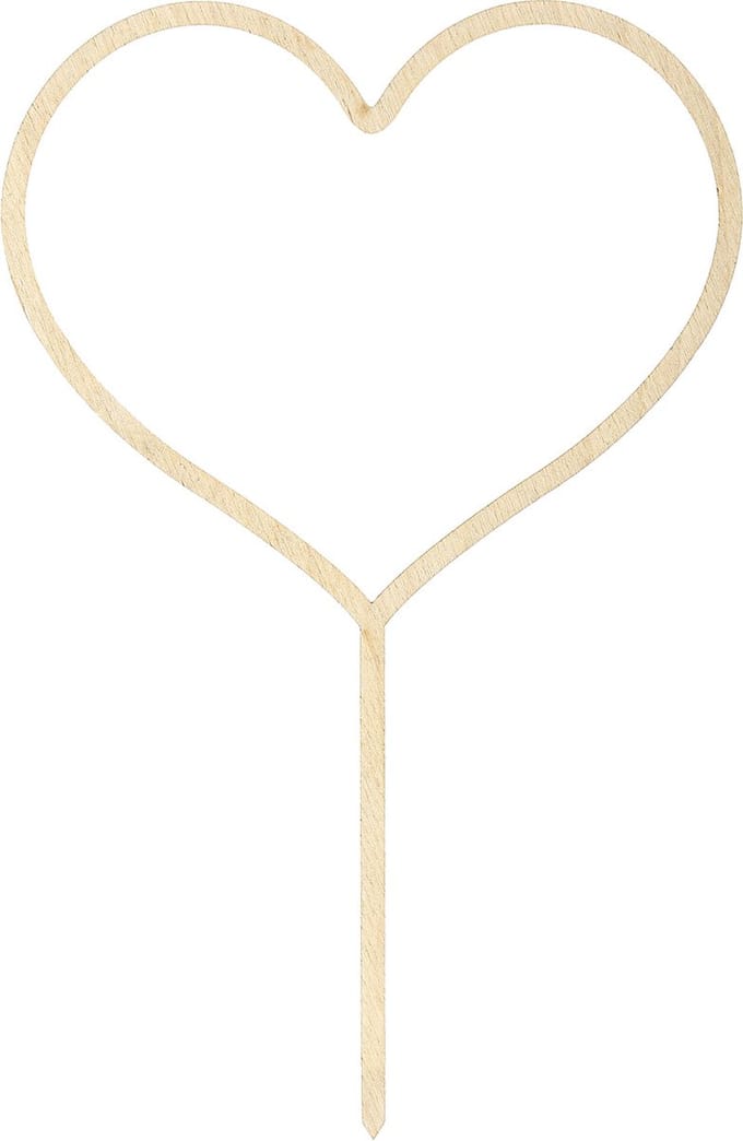 Partydeco - Taarttopper Hart
