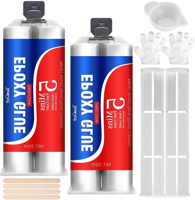 Epoxy Lijm - Twee componenten - Sterk Verlijmen - Snelhardend - 100 ml - Transparant
