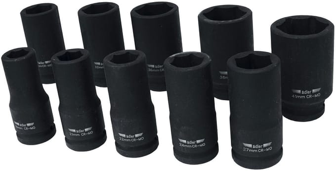 Adler - Lange Impactdop - 19 mm - 3/4" - Spline 6-zijdig