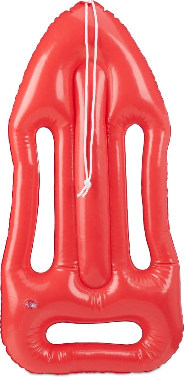 reddingsplank opblaasbaar - voor carnaval of themafeestjes - met koord - rood