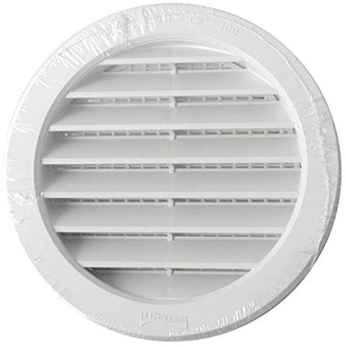 Rond Ventilatierooster van Kunststof 150mm - Wit, voor Inbouw