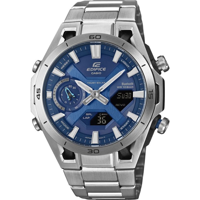 Casio Edifice Sospensione Heren Horloge Zilverkleurig ECB-2300D-2AEF