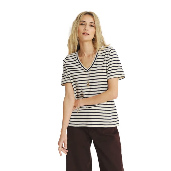 Dames-T-shirt met V-hals Greenpoint Regular March