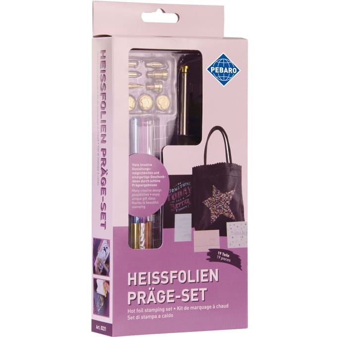 Pebaro Folie Stempel Set - Voor leer, hout, papier en stof