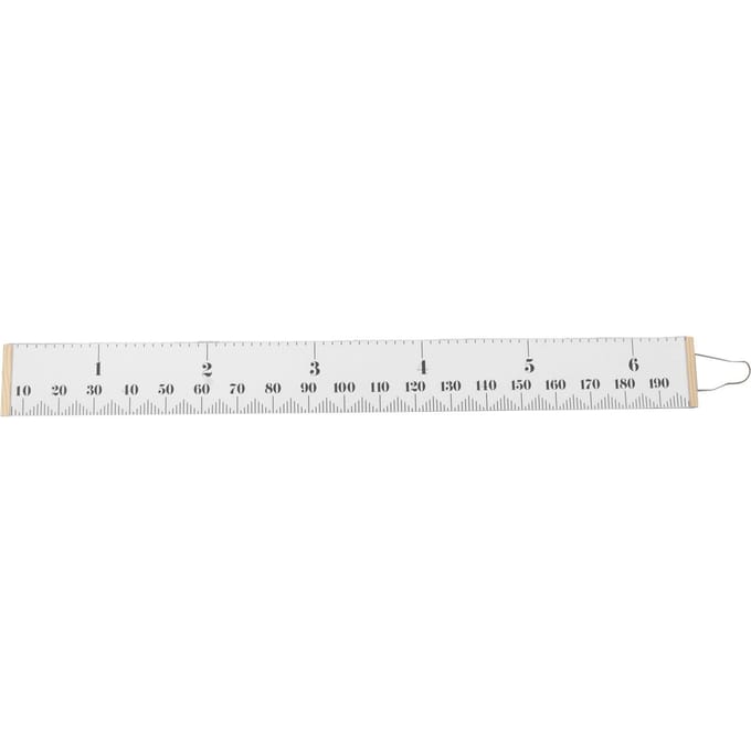 Groeimeter voor kinderen Nauwkeurige Baby Lengte Groeimeter Liniaal Verwijderbaar Canvas Muurhanger Meting white