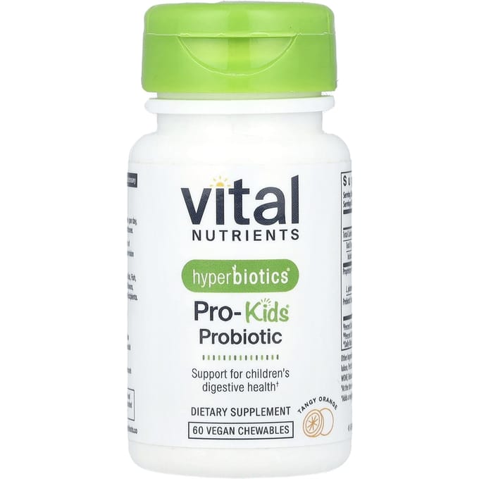 Nutriments Vitaux, Hyperbiotics®, Probiotique PRO-Kids®, Orange Acidulée, 60 Comprimés à Croquer Végans