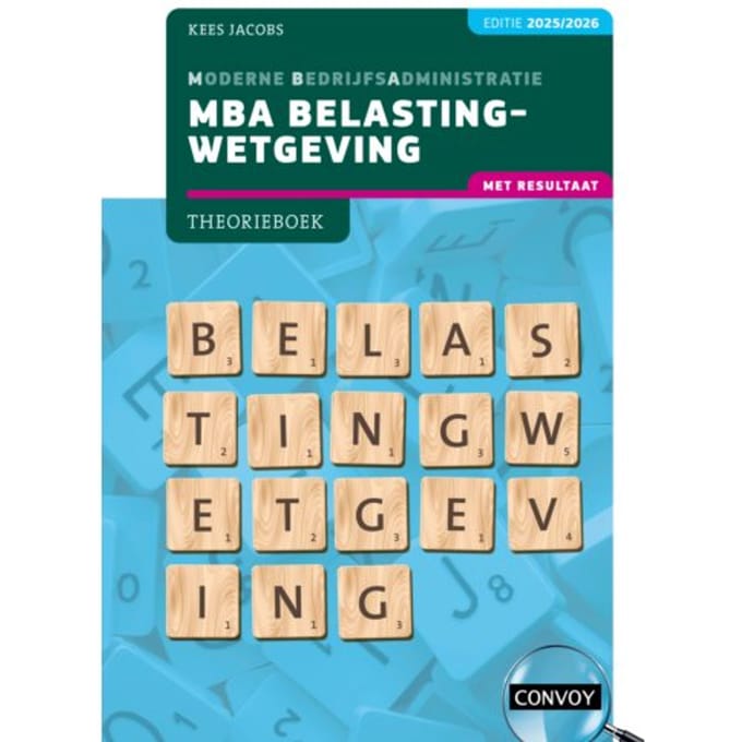 Mba Belastingwetgeving Met Resultaat / 2025/2026 / Theorieboek - C.J.M. Jacobs