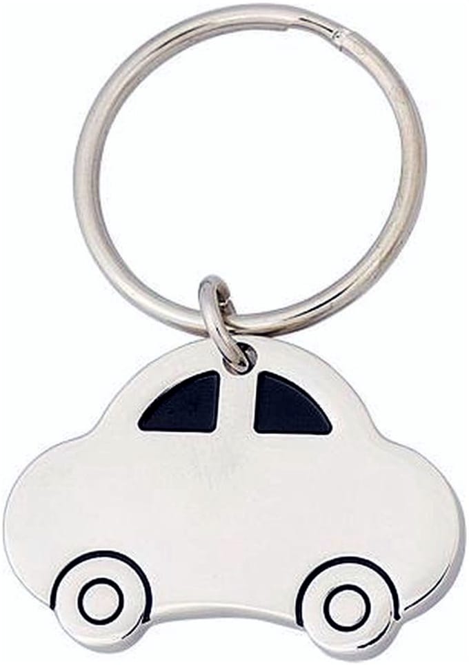 Fako Bijoux - Auto Sleutelhanger - 4.5cm - Zilverkleurig