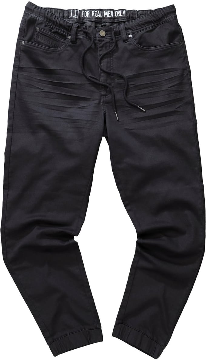 JP 1880 - Heren - Instapbroek FLEXNAMIC® elastische tailleband - Antraciet - Maat L
