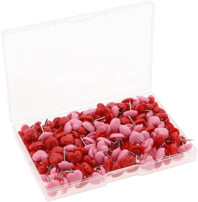 Allecto - Hart Push Pins - Decoratieve Duim Tacks - Rood en Roze