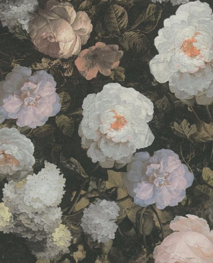 GROTE BLOEMEN BEHANG | Botanisch - roze groen wit - A.S. Création History of Art