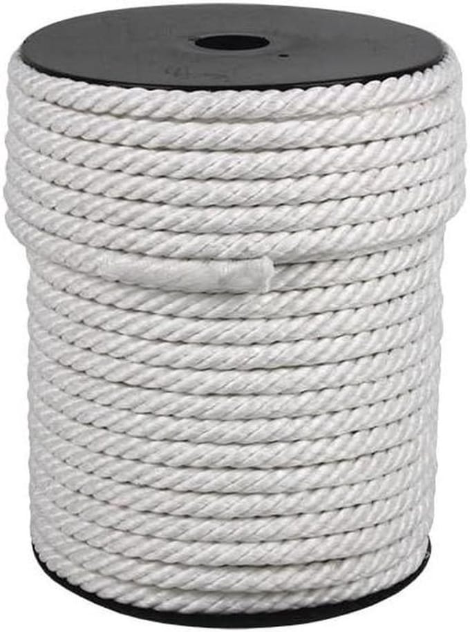Nylon Touw - Bindtouw Scheepstouw - Klusprojecten Buiten - 4 Strengen - 12 mm x 50 m - Wit